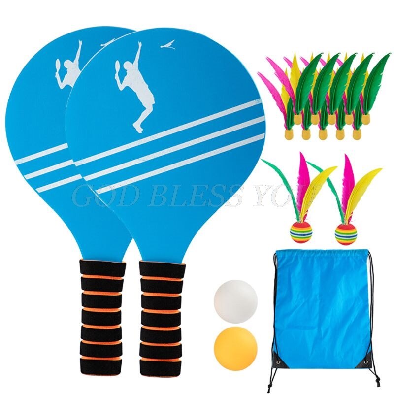 Taco de críquete e bola para crianças paddle ball conjunto família entretenimento badminton indoor/outdoor jogo peteca transporte da gota