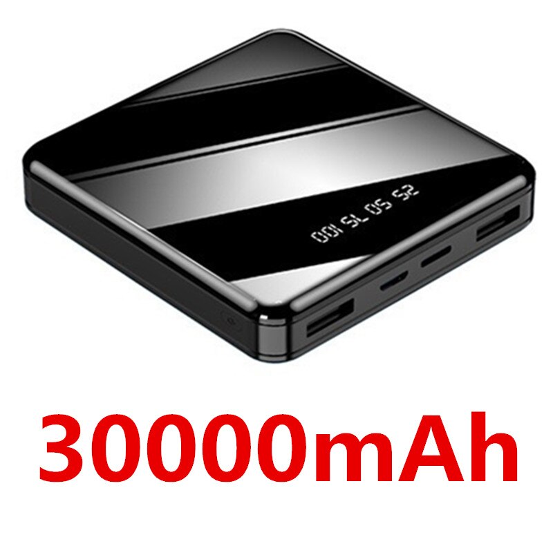 Mini batterie externe 60000 mAh alimentation LED affichage 60000 mAh Powerbank petit chargeur Portable banque Mobile alimenté: 30000mAh