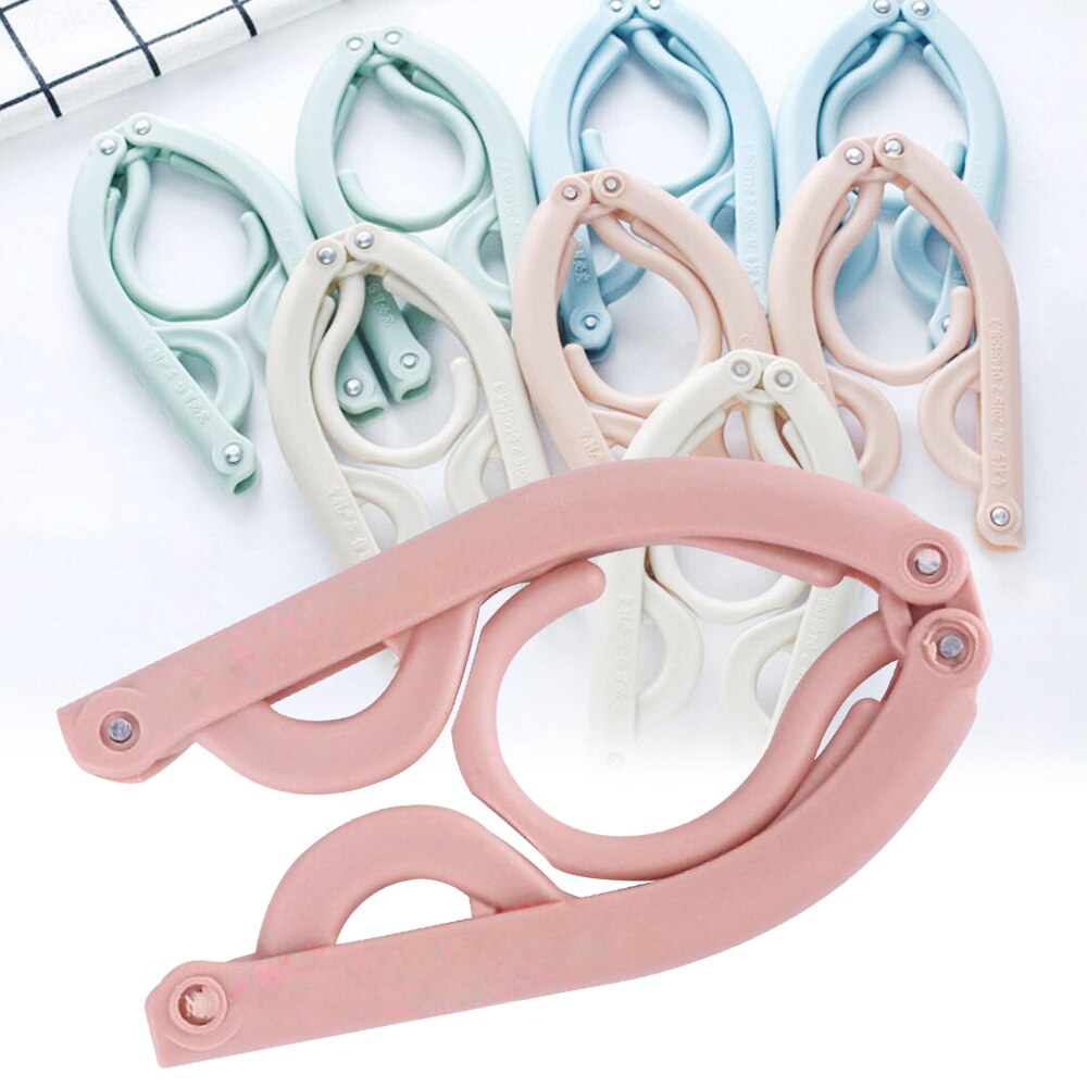 1pc Retractable Portable Travel Hanger Folding Non-Slip Plastic Rack Drying Clothespin Trouser Hanging Concenient Travel 2