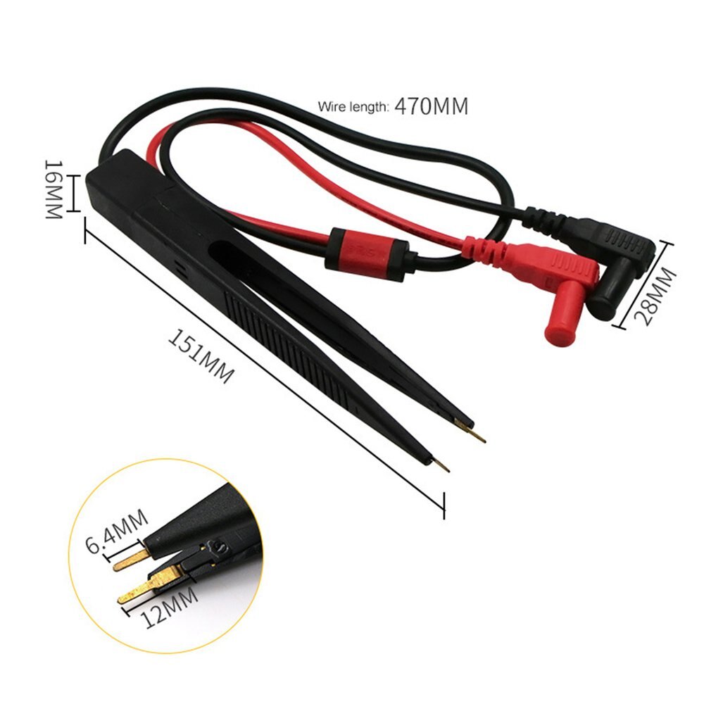 SMD Inductor Test Clip Probe Tweezers for Resistor Multimeter Capacitor Meter Clip Probe For SMD Components Measure tools