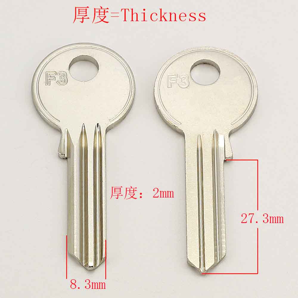 Nøgleværktøj  a037 f3 døre til hjemmet nøgleemner låsesmed leverer tomme nøgler 30 stykker / parti