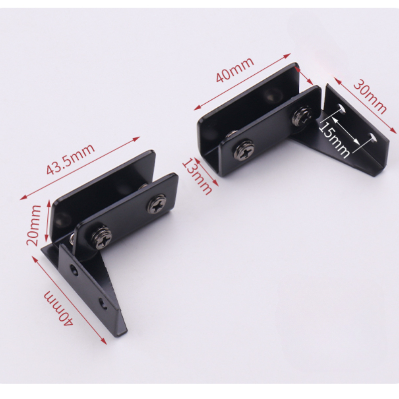 Bisagra para puerta de vidrio sin perforar, bisagra para vitrina de vino, Clips de vidrio de eje giratorio, herrajes para puertas de muebles, 2 piezas