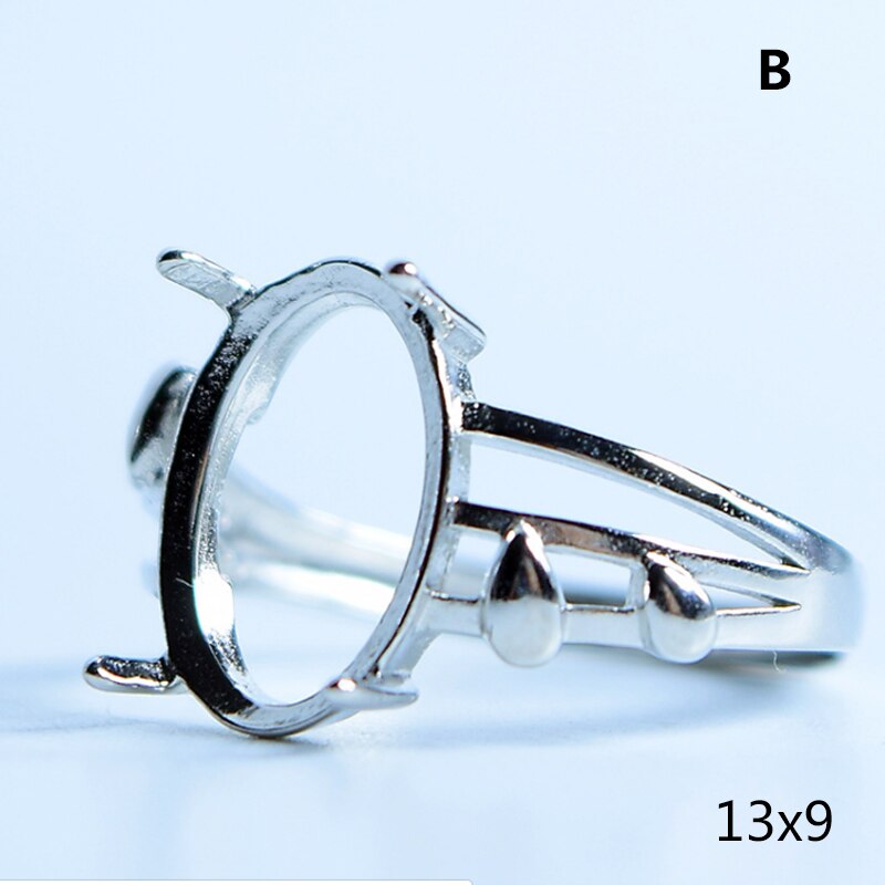 Adjustable Blank Ring Base Fit Glass Cabochons Cameo Setting For Man Woman DIY Ring Jewelry Making Accessories Ring: 2