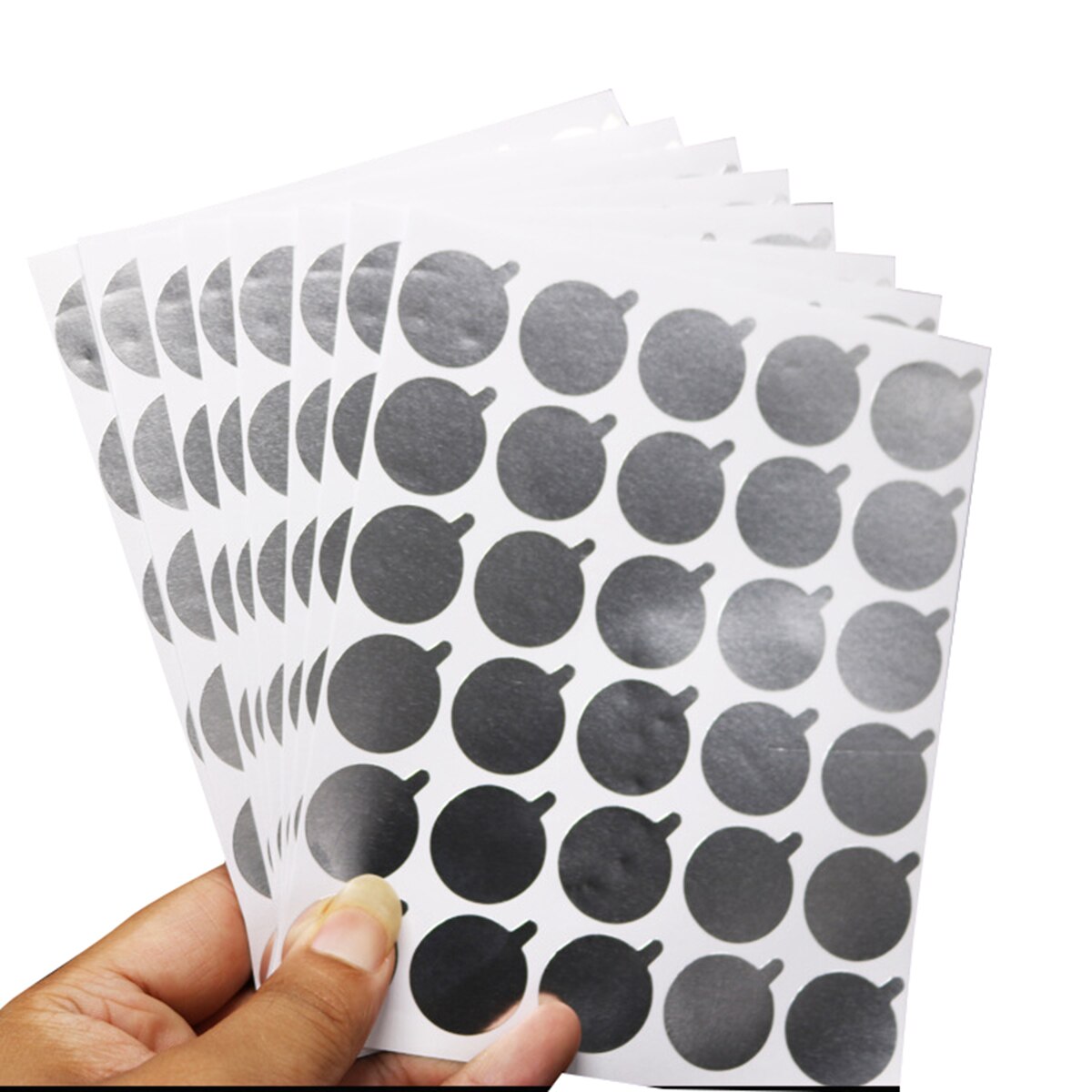 300 stuks wegwerpbare zilveren wimperlijm houder pallet stickers wimper extension lijm sticker kleefpads beauty make-up tools
