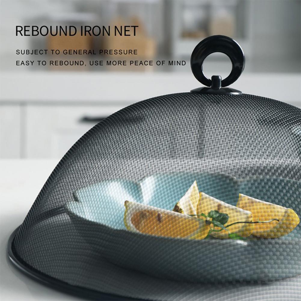 Reusable kitchen covers Food Cover with Ring Handle Fresh-Keeping Iron Table Mesh Cage Kitchen Tools kitchen accessories