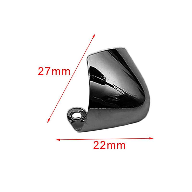 1 par de zapatos con protección para los dedos del pie, Clips de zapatos de Material metálico dorado y plateado para decoraciones, tacones altos, Accesorios de reparación rotos