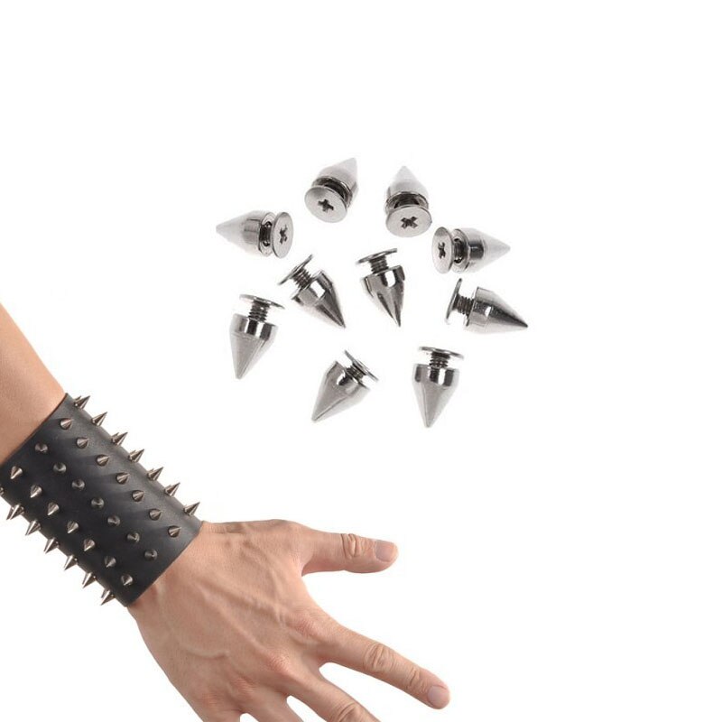 50 PC Spikes Kegel Nieten Bekleidungs Schraube Nieten Leathercraft DIY Felsen Kühlen Punk Kleidung Zubehör Schraube Niet Nagel Nieten