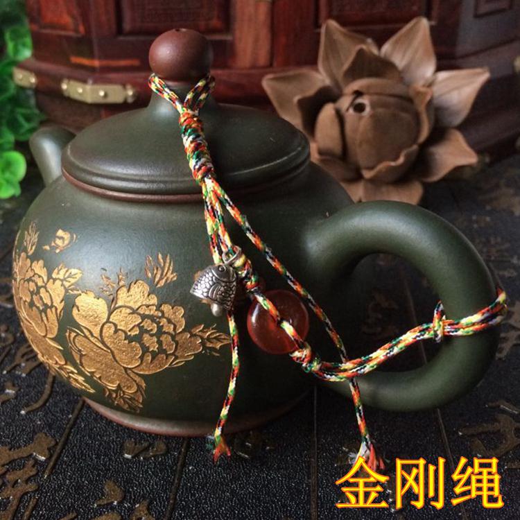 Natural Horns Diy Pot Lid Rope Tea Ceremony Teapot Cup: 8