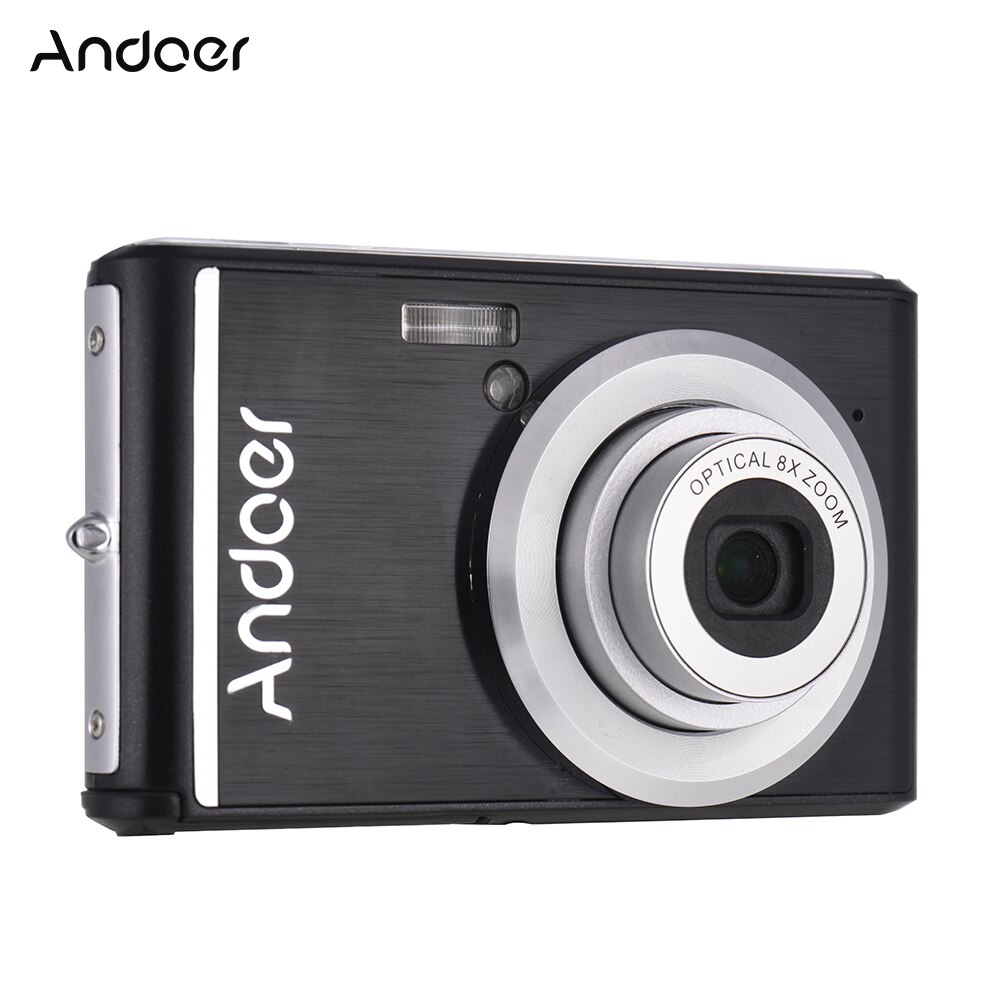Andoer 20MP 1080P Digital Video Camera Camcorder LCD Screen with 2pcs Rechargeable Batteries 8X Optical Zoom Anti-shake Camera