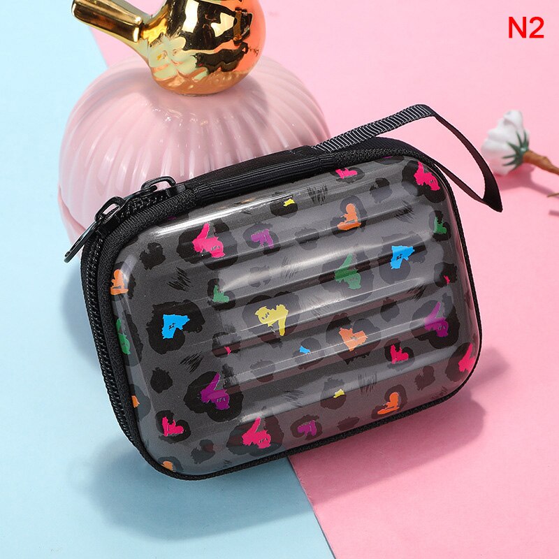 1PC Luggage Model Square Tin Iron Box / Mini Pouch / Key Purse / Pencil Case/steel Box/coin Storage Bag/headset Bag: 2