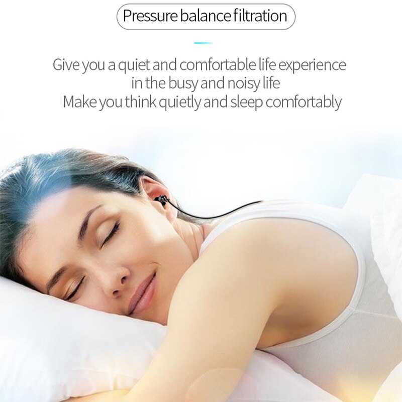 Schlaf-kopfhörer, silikon-ohrhörer mit anti-knick-funktion, geräuschunterdrückung, 3.5mm stück, universelles kabelgebundenes headset mit mikrofon