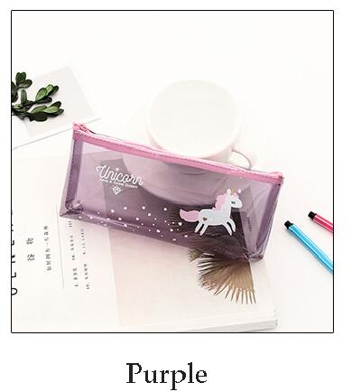 Cartoon Transparante Dier Etui Leuke Fruit Potlood Bag Storage Pouch Kantoor Schoolbenodigdheden Zakka: c