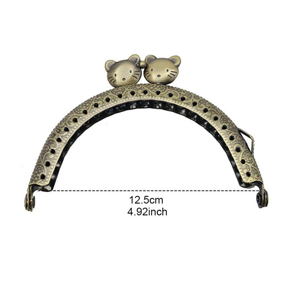 8.5Cm Metalen Portemonnee Frame Handvat Maken Kus Sluiting Lock Clutch Bag Portemonnee Handtas Accessoires Brons Tone Tassen onderdelen: C