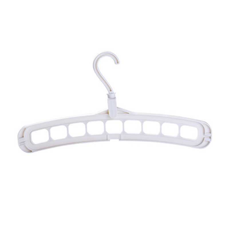 Cintre pliant à 9 trous | Horizontal Vertical rotatif, support de rangement des vêtements à double usage, support de cintre, étagère organisateur de garde-robe: WHITE