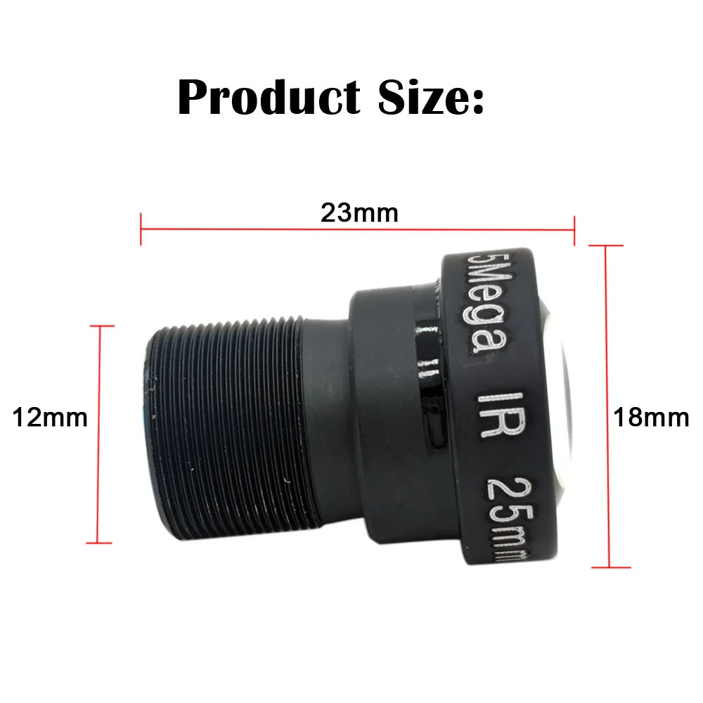 Lente de cámara CCTV de longitud Focal larga HD 5MP M12 50mm 35mm 25mm lente de 5 megapíxeles para cámara de seguridad IP analógica AHD EKEN SJCAM