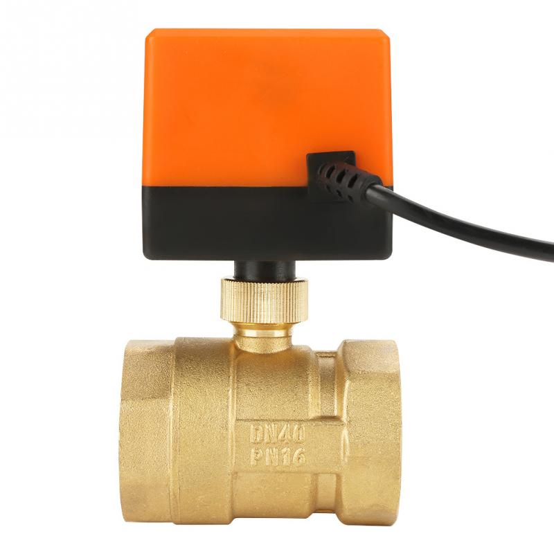 Ac 220v kugleventil 2- vejs 3- leder messing motoriseret kugleventil elektrisk ventil  dn40 g1-1/2in ventil solenoide vandventil