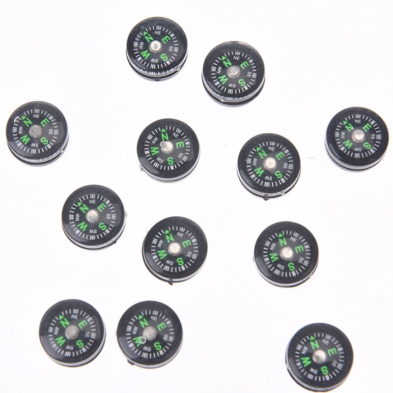 12Stck 15mm Schnalle Mini Kompass Für Paracord draussen Camping Wandern Reise Notfall Überleben Navigation Werkzeug Kompass