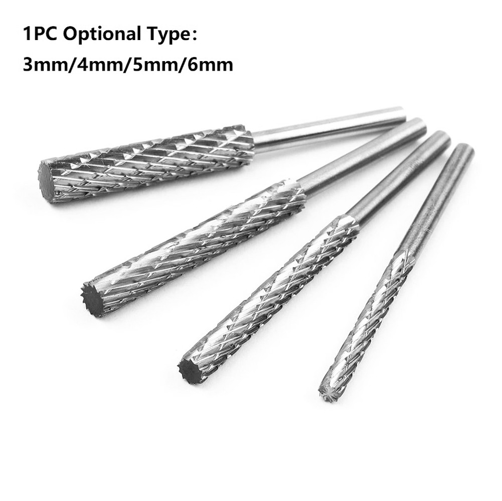 Roterende fil 3mm/4mm/5mm/6mm slipehoder hardmetallfres borsett etterbehandling metall roterende filverktøy