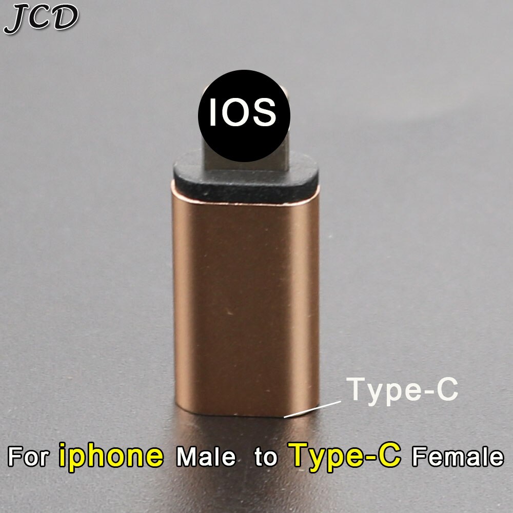 JCD Micro USB Type-C To USB C USB 3.0 Data Cable Charging Cable Converter Adapter for iPhone Android Charger Adapter: type c to iphone