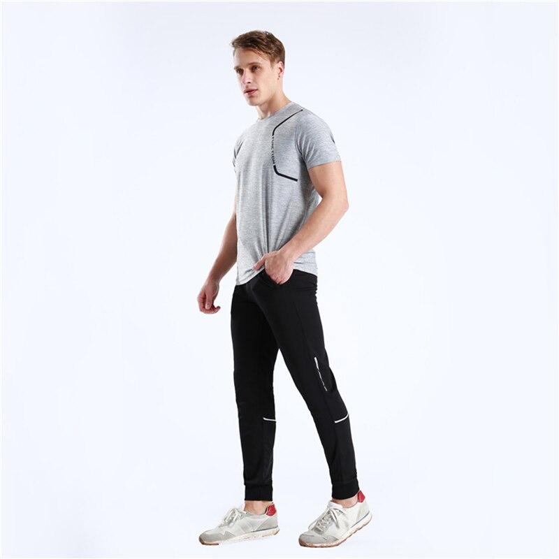 Jogging Sports Pants Men Running Trousers Breathable Bandage Waist with Zip Pocket Basketball Football Workout Tennis