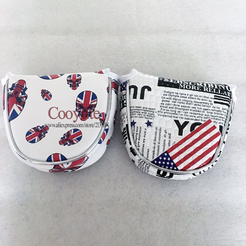 Club Golf Headcover Cooyute Pu Halve Cirkel Putter Headcover Unisex Witte Kleur Golfclubs Headcover