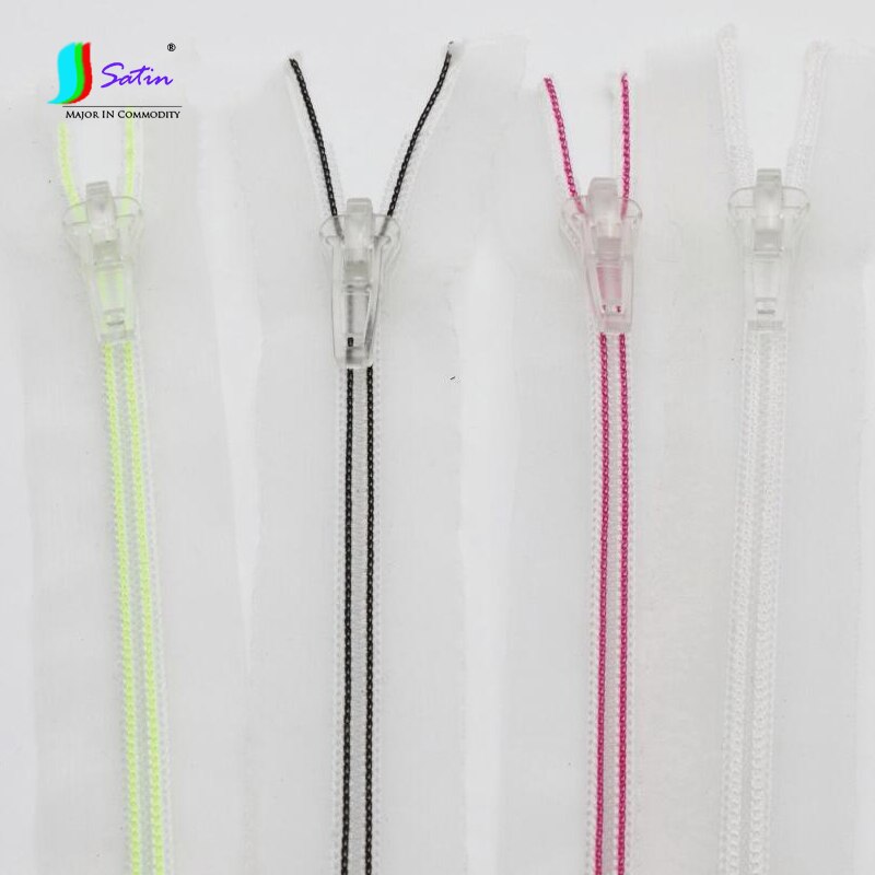 4 pièces 5 #18cm transparent coloré Pull anneau sac à main à glissière chaussures vêtements robe coudre bricolage matériel à la maison fermeture éclair