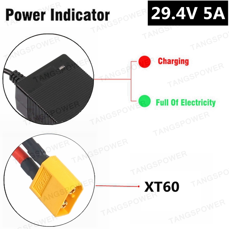 29.4V 5a Lithium Batterij Oplader Voor 24V 7Serie Li-Ion Batterij Pack Voor 29.4V Lithium Batterij Oplader 150W Snel Opladen: Overigen / VS