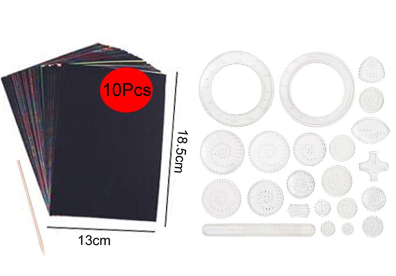 Spirograph-Conjunto de juguetes para dibujar, engranajes entrelazados, ruedas, accesorios de dibujo, juguete educativo , spirografos, GYH: 22 WHC 10 32K GGH