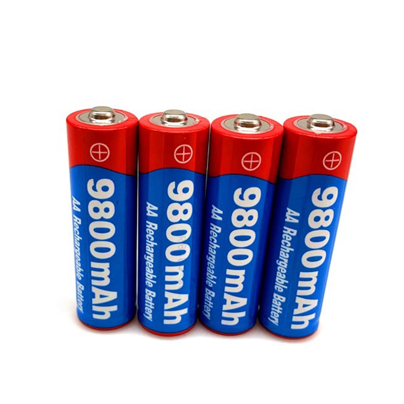 100% Aa Oplaadbare 1.5V 9800Mah 1.5V Ni-Mh Oplaadbare Aa Batterij Voor Led Licht Speelgoed camera Microfoon