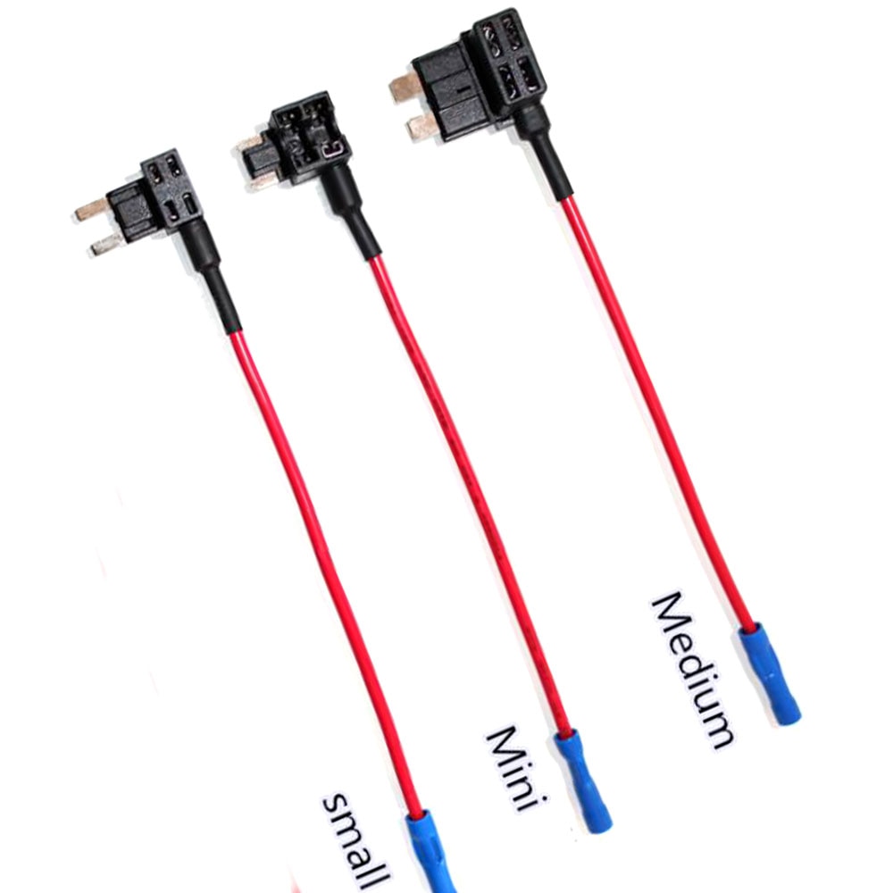Portafusibles de cuchilla para coche, aparato eléctrico de circuito a adicional, fusibles cerdito, macho (MINI/pequeño/mediano), 1 ud.
