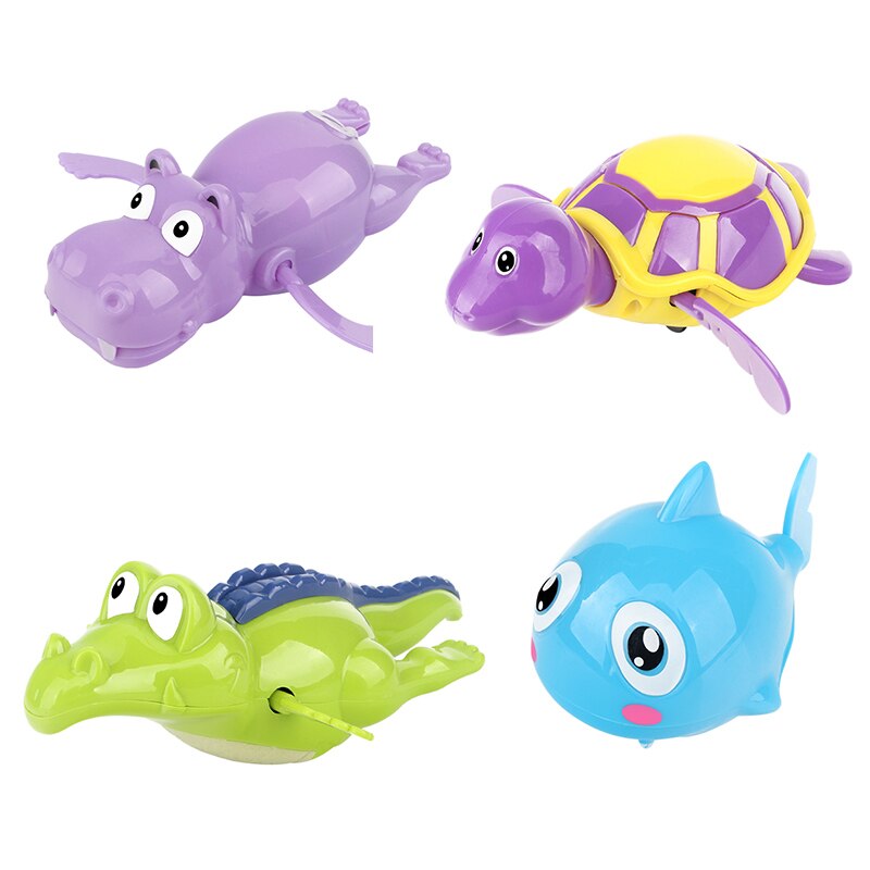 Kinder bad spielzeug schwimm schwimmen bade cartoon niedliche kleine tier baby spielen wasser kleine schildkröte kleine hippo