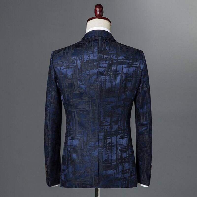 Men's Casual Business Have Smoking Suit High End Brand Boutique Fashion Blazer Pants Groom Wedding Dress Party Suit main image 0