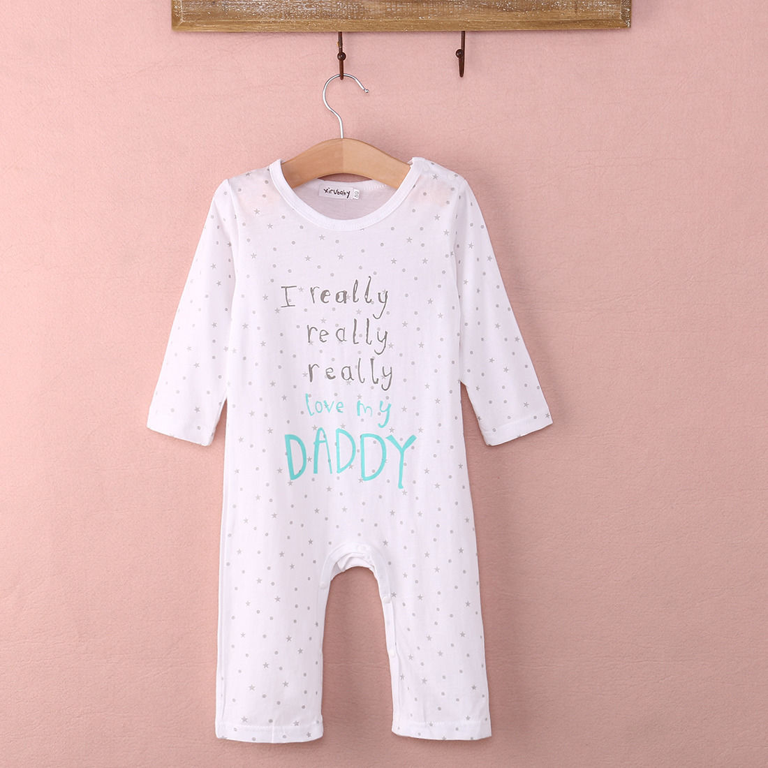 Ik Mama love Dad Baby Baby Peuter Baby Jongen Meisje Unisex Bodysuit Katoen Een stukken Junpsuit 0 ~ 24 M