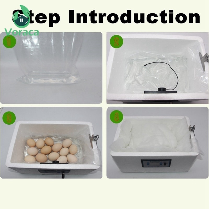 22 Position Family Eggs Incubator Automatic Home Digital Chicken Poultry Hatcher Foam Waterbed Incubator Farm Incubation Tools