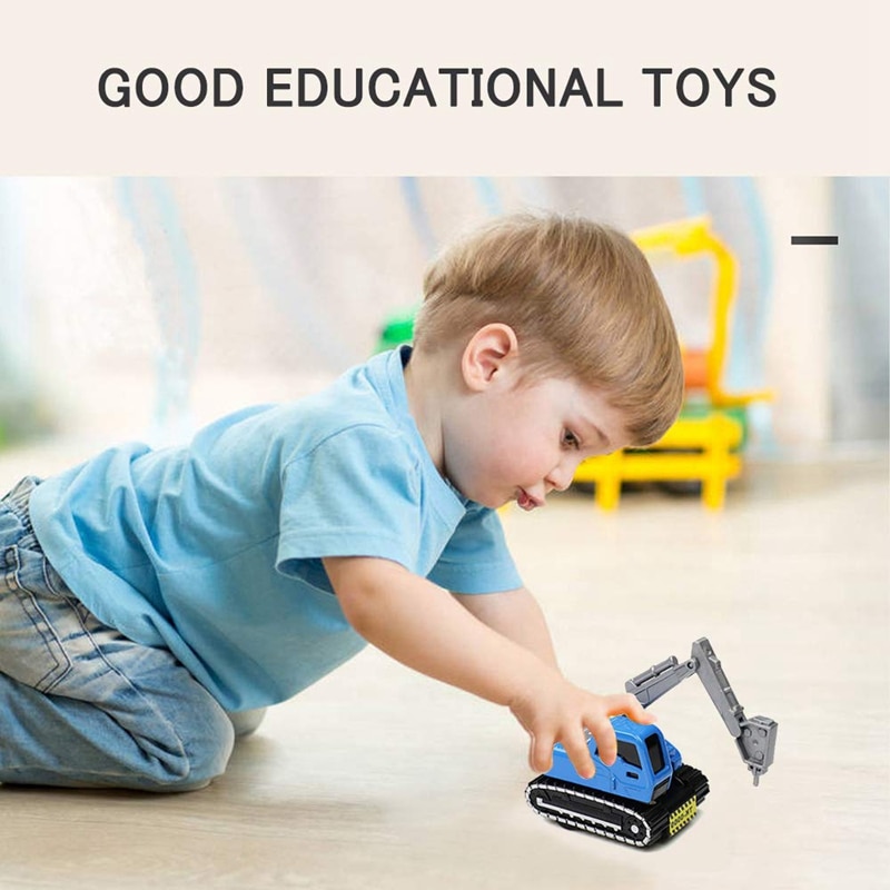 4Pack Bouwvoertuigen Speelgoed Metalen Techniek Tractor Mini Pull Back Auto Play Set Feestartikelen Voor Kids Peuter Jongens