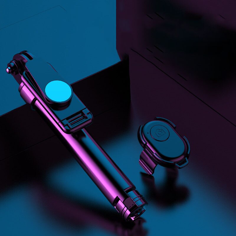 All-in-one selfie-stick-stativ mit ausziehbarer handyhalterung, bluetooth-fernbedienung und stativ für apple- und android-geräte