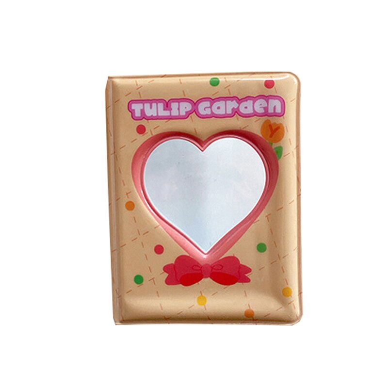 Love Heart A5 Binder Photo Album Cover Storage Album Book Cover Card Holder Sticker Small Card Storage Hollow DIY: 3 Inch 40 Cards c4