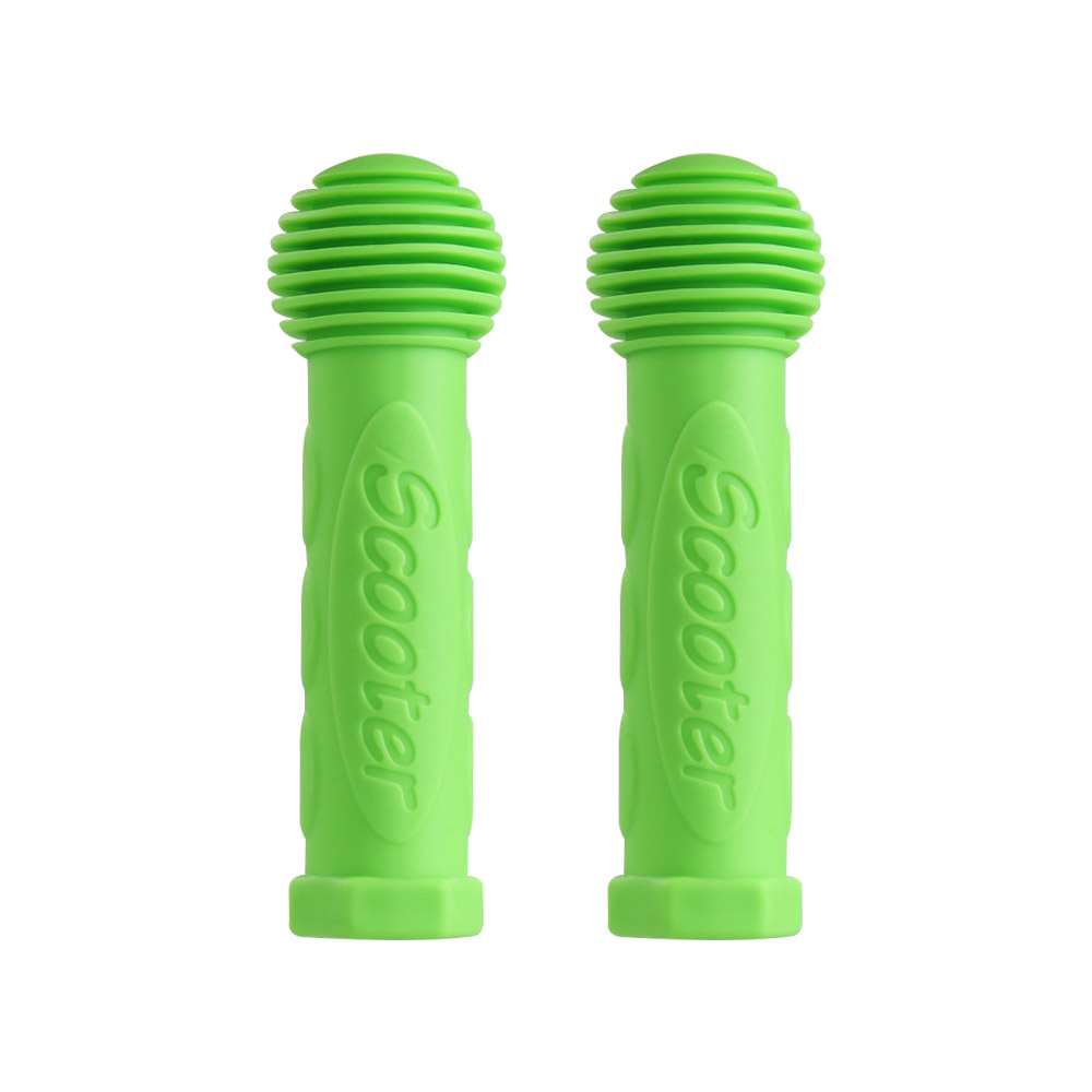 Antypoślizgowy gumowy uchwyt uchwyt kierownica rowerowa uchwyty pokrywa antypoślizgowy rower trójkołowy deskorolka skuter dla dzieci hulajnogi dziecięce: green