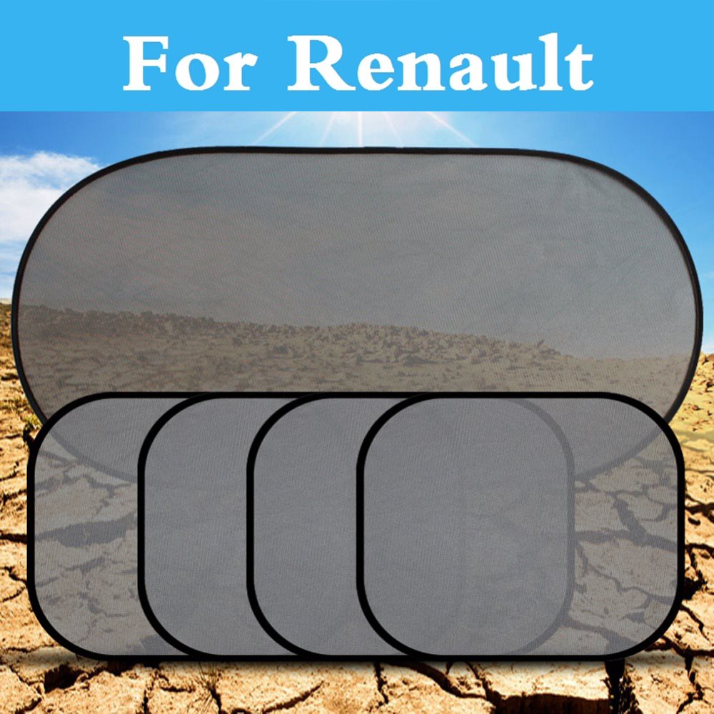 Parasol lateral para coche, cubierta de ventana trasera, protector de malla, película de pantalla para Renault Captur Clio RS Clio V6 Duster Fluence Kadjar Koleos