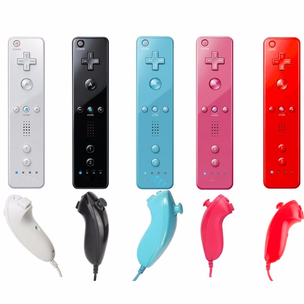 2-in-1 Wireless Remote Controller Joypad With Nunchuk Control For Nintendo Wii Built-in Motion Plus For Wii U Gamepads Joystick