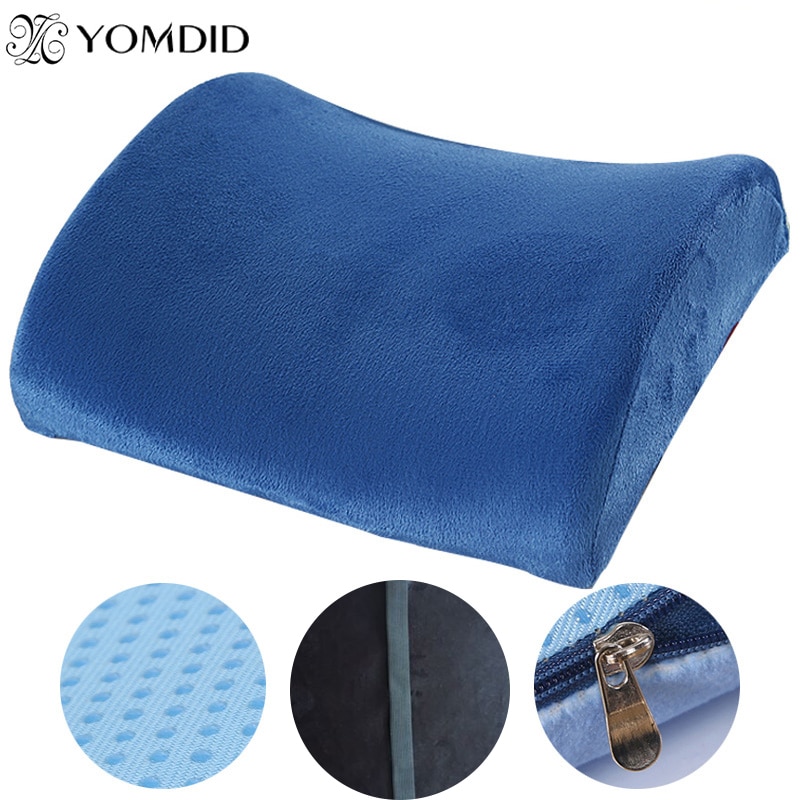 High-Resilience Memory Foam Cushion Newest Lumbar Back Support Cushion Relief Pillow for Office Home Car Travel Booster Seat