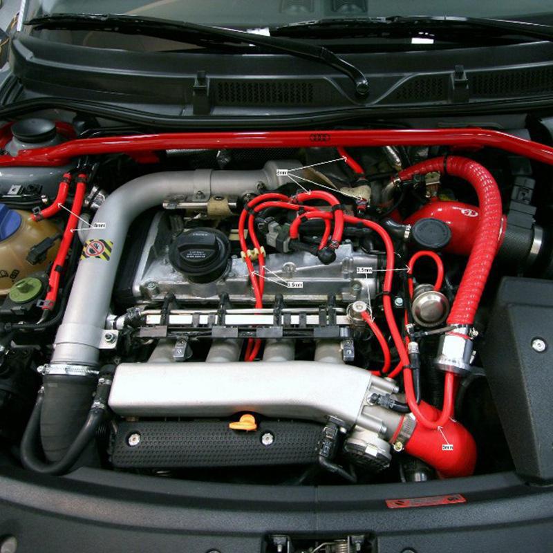 Auto højstyrke vakuum silikoneslange bil vakuum slange turbine køler slange gummi materiale bil ombygning generelt tilbehør