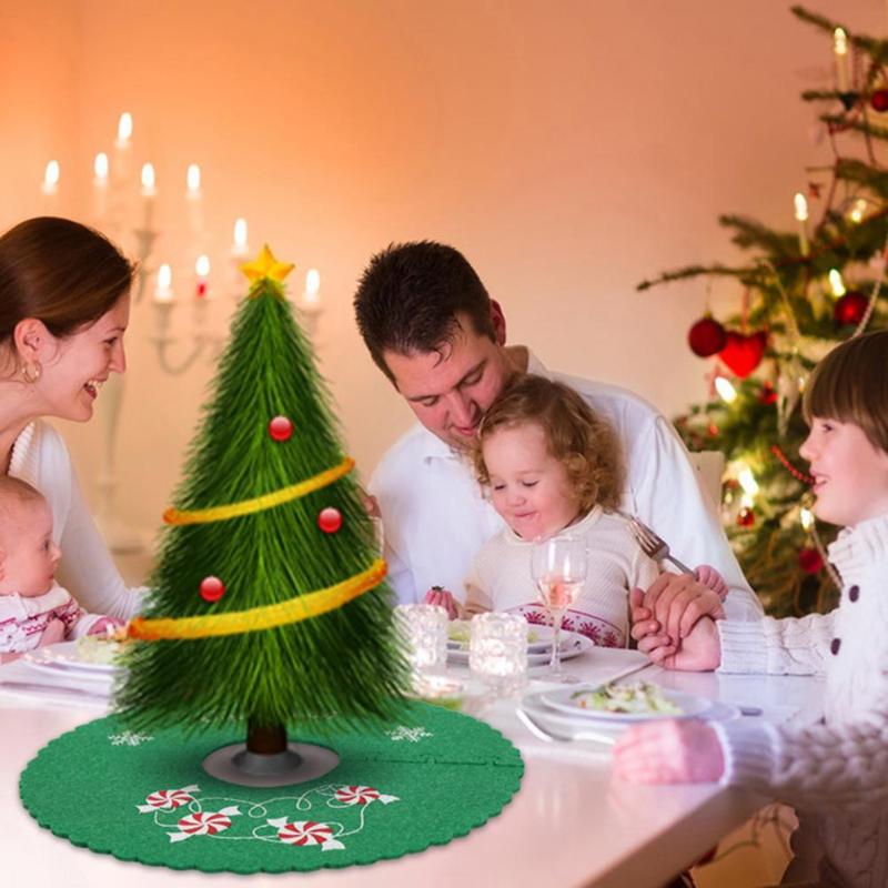 Juletre skjørt ruffle kant jul tre fot dekke teppe år dekor juledekorasjoner restaurant jul forsyninger