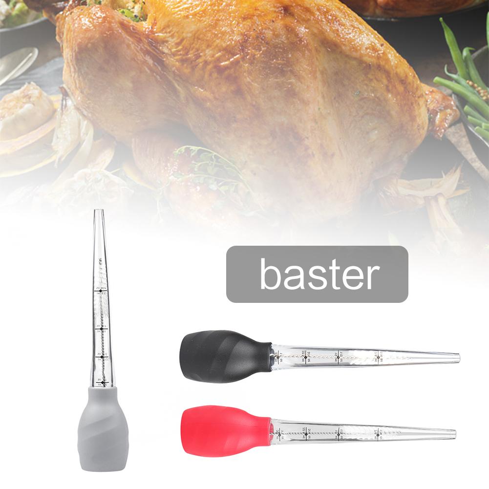 Kip Turkije Baster Siliconen Lamp Met Reinigingsborstel Gevogelte Marinade Injector BBQ Flavour Spuit Sap Keuken Gereedschap