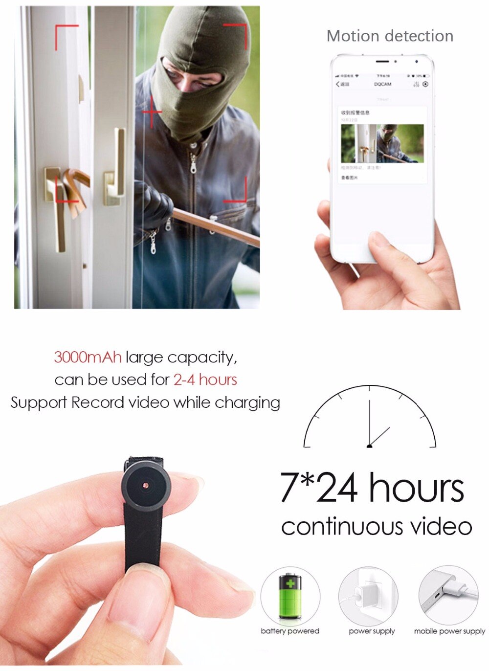 HD WIFI 4K Ultra Mini Flexible IP Camera Full Video Audio Recorder Motion Detection Camcorder P2P Micro Cam
