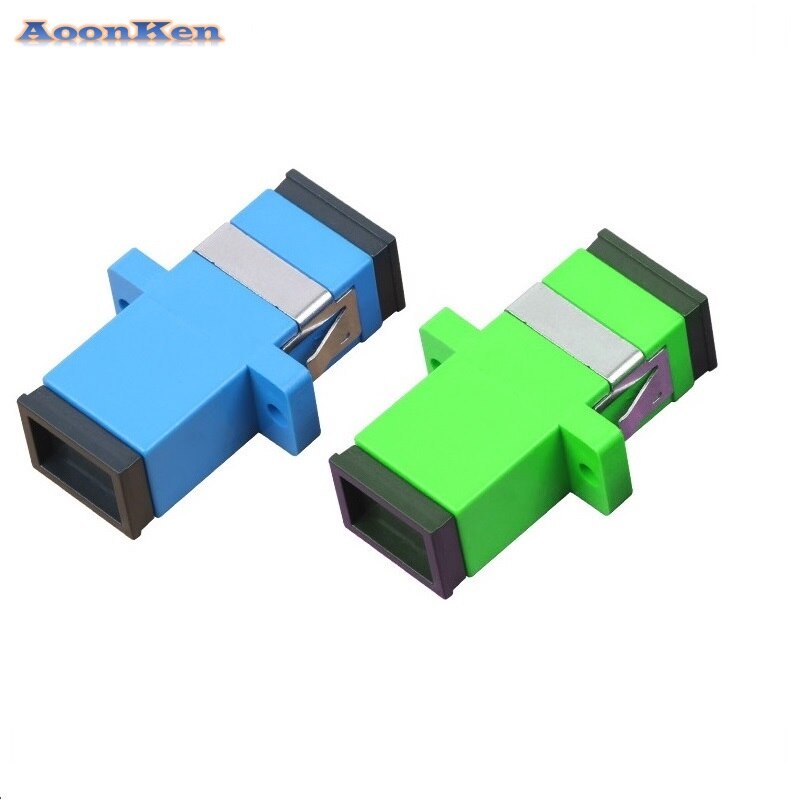 Adaptador de conector óptico SC APC/fibra UPC, acoplador simple monomodo, 50-200 Uds.,