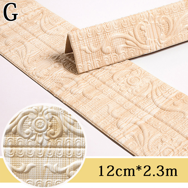 3D Foam Muur Rand Strip Stickers Zelfklevende Waterdicht Plafond Decoratie Plint Hoek Taille Lijn Sticker