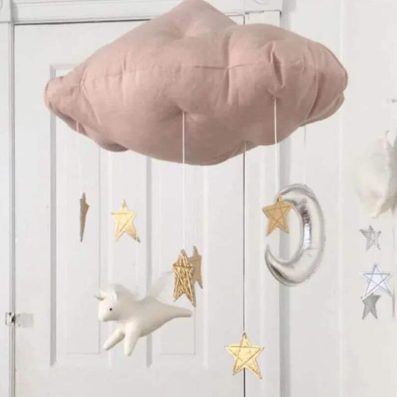 Stijl Nordic Thuis Cloud Wanddecoratie Baby Bebe Wieg Bed Opknoping Decor Voor Baby Troost Pop Kind Room Photo props