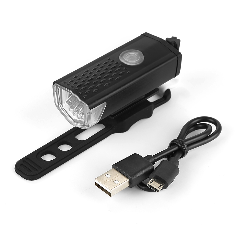 Faro delantero LED para bicicleta de montaña, linterna de advertencia, recargable vía USB, a prueba de lluvia, 1/2 piezas