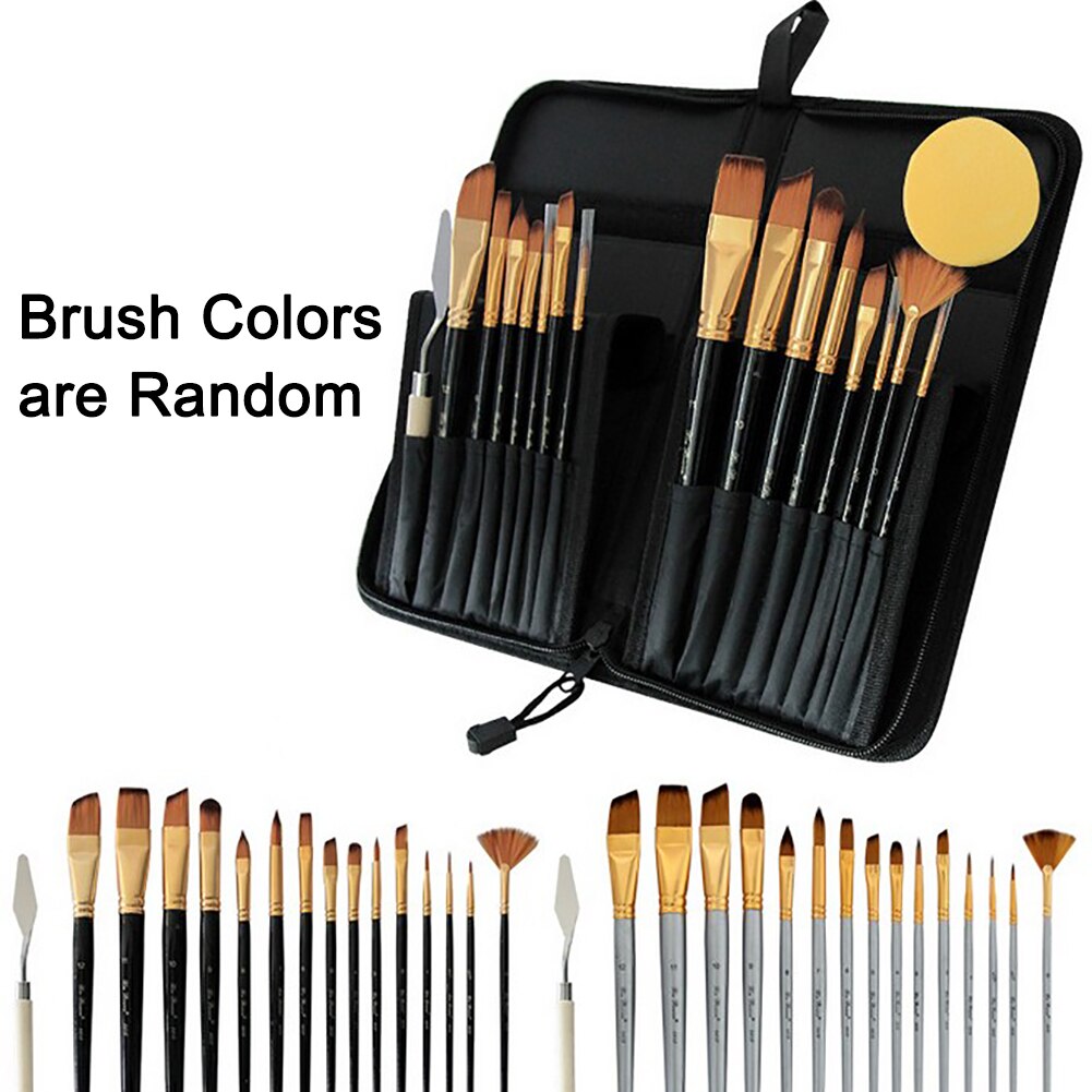 33pcs Acrylic Artist Painting Set Aluminum Table Easel 12 Acrylic Colors Stretched Canvas Paint Brushes Plastic Palette